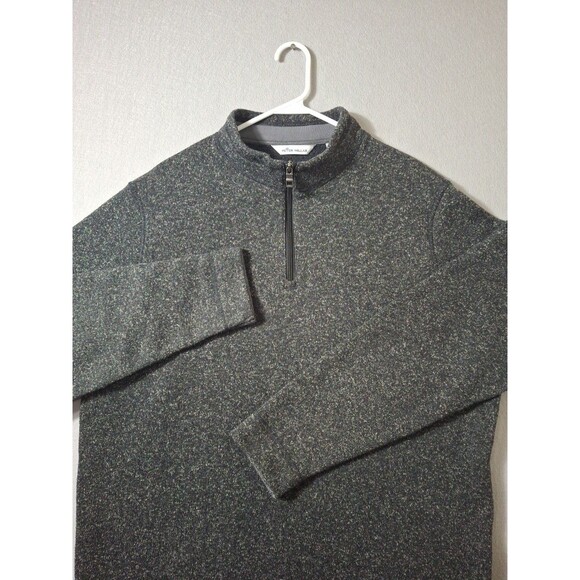 Peter Millar Crown Fleece 1/4 Zip Pullover Sweater Black Men’s XL MF23K60 Golf - Picture 2 of 8